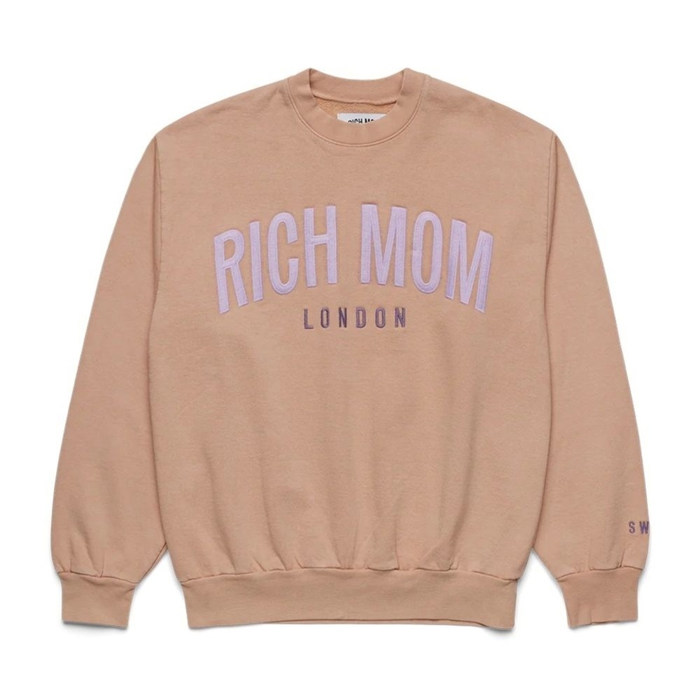 TINX Rich Mom London Crewneck, Tan, Size Small